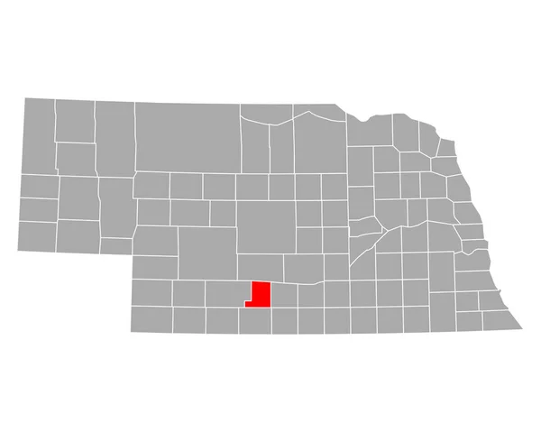 Mapa Gosper Nebraska — Archivo Imágenes Vectoriales