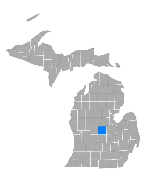 Mapa Gratiotu Michiganu — Stockový vektor