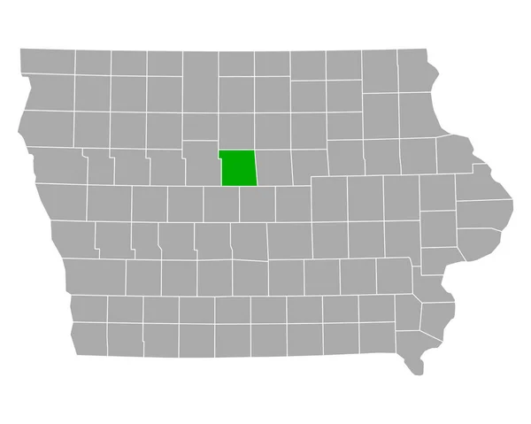 Mapa Hamilton Iowa — Vector de stock