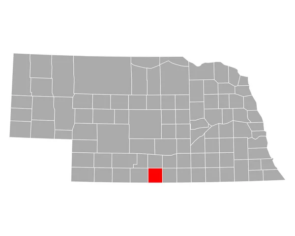 Kaart Van Harlan Nebraska — Stockvector