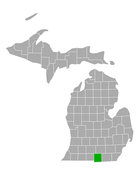 Karte Von Hillsdale Michigan — Stockvektor