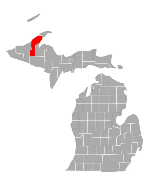 Mapa Houghton Michigan —  Vetores de Stock