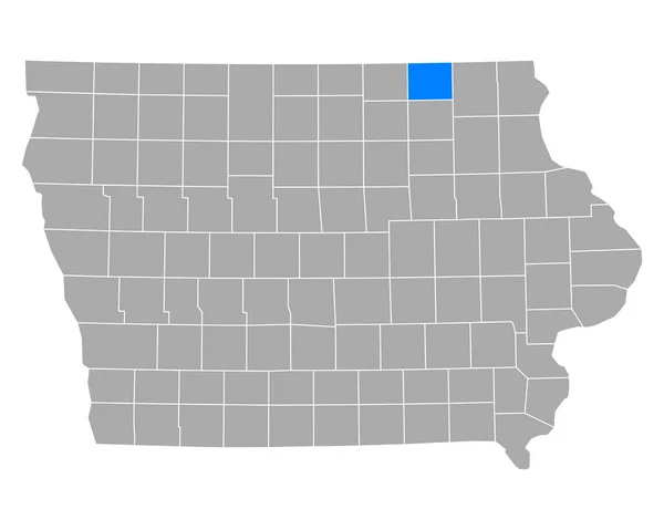 Mapa Howarda Iowa — Wektor stockowy