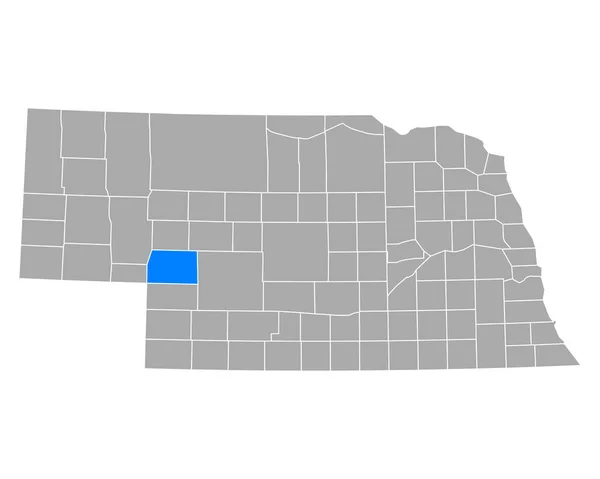 Mapa Estações Serviço Nebraska — Vetor de Stock