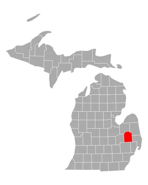 Mapa Portas Automáticas Michigan —  Vetores de Stock