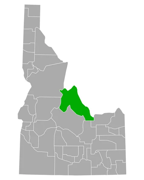 Mapa Lemhi Idaho — Vector de stock