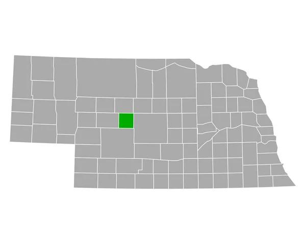 Karte Von Logan Nebraska — Stockvektor