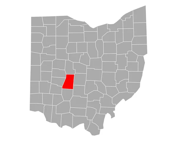 Mapa Madison Ohio — Archivo Imágenes Vectoriales
