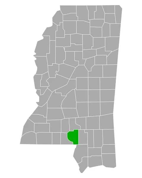 Mapa Marcenaria Mississippi — Vetor de Stock