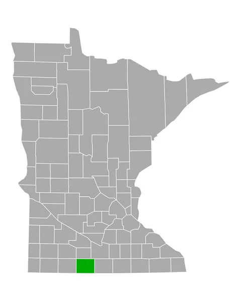 Kaart Van Martin Minnesota — Stockvector