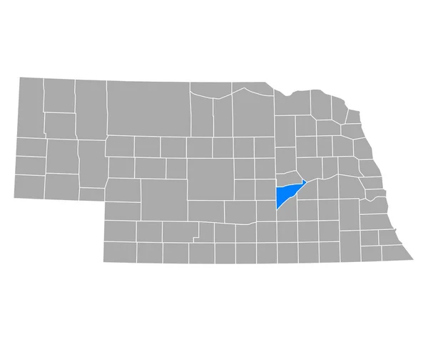 Map Merrick Nebraska — Stock Vector