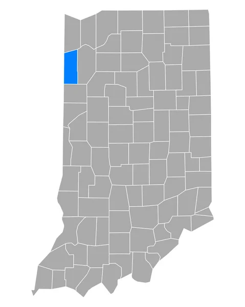Kaart Van Newton Indiana — Stockvector