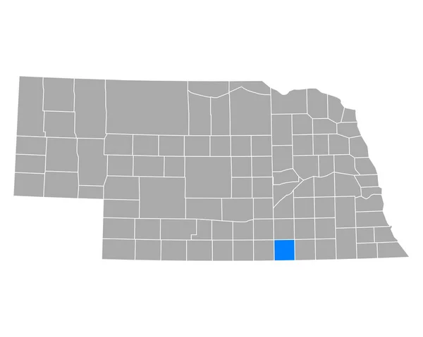 Mapa Mangueiras Nebraska —  Vetores de Stock