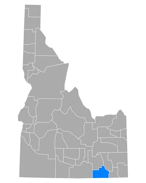 Mapa Oneida Idaho — Vector de stock