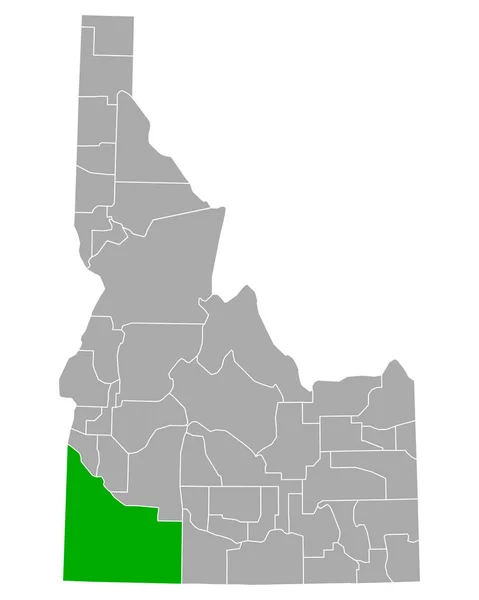 Idaho Daki Owyhee Haritası — Stok Vektör