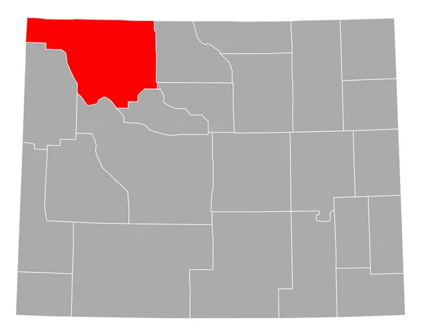 Kaart Van Park Wyoming — Stockvector