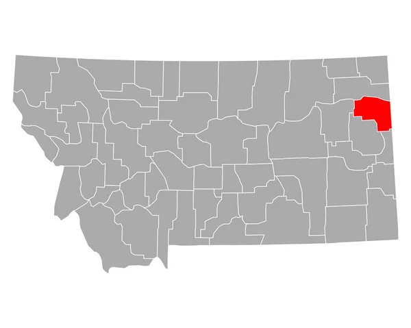 Karta Över Richland Montana — Stock vektor