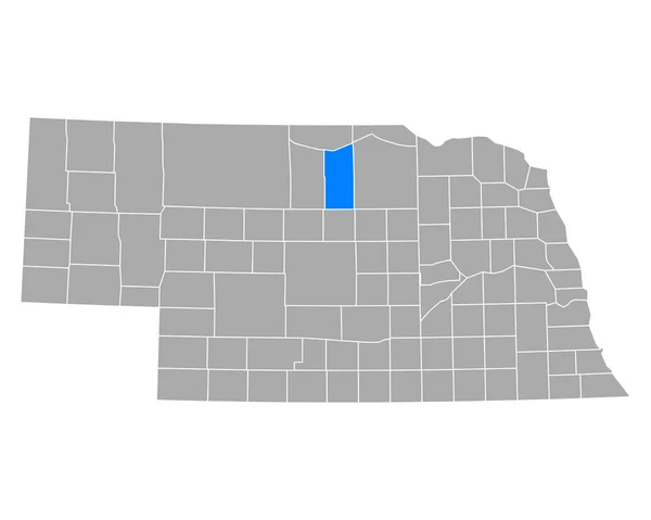 Nebraska Daki Kaya Haritası — Stok Vektör