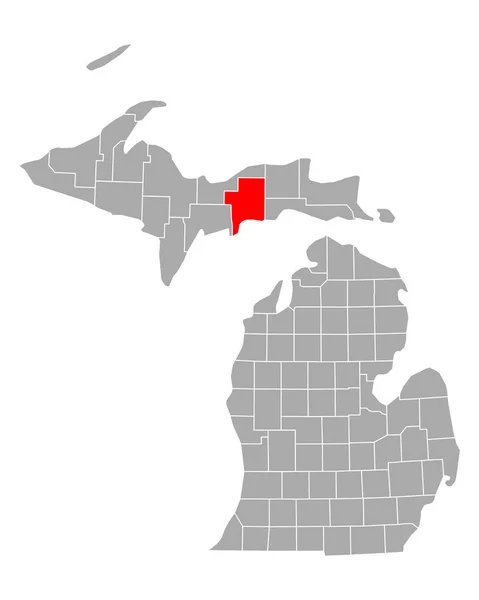 Karte Von Schulhandwerk Michigan — Stockvektor