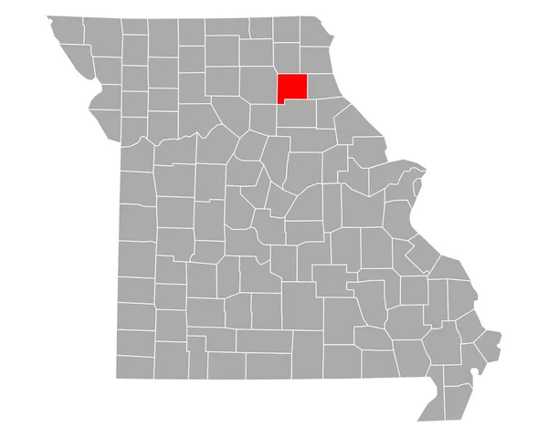 Missouri Deki Shelby Haritası — Stok Vektör