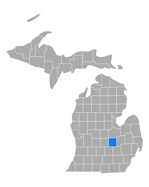 Mapa Shiawassee Michigan — Archivo Imágenes Vectoriales