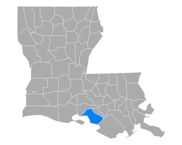 Karta Över Mary Louisiana — Stock vektor