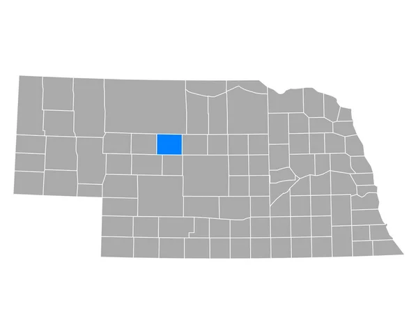 Carte Thomas Nebraska — Image vectorielle