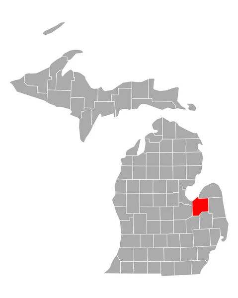 Mapa Cozinha Tailandesa Michigan — Vetor de Stock