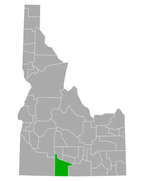 Kaart Van Twin Falls Idaho — Stockvector