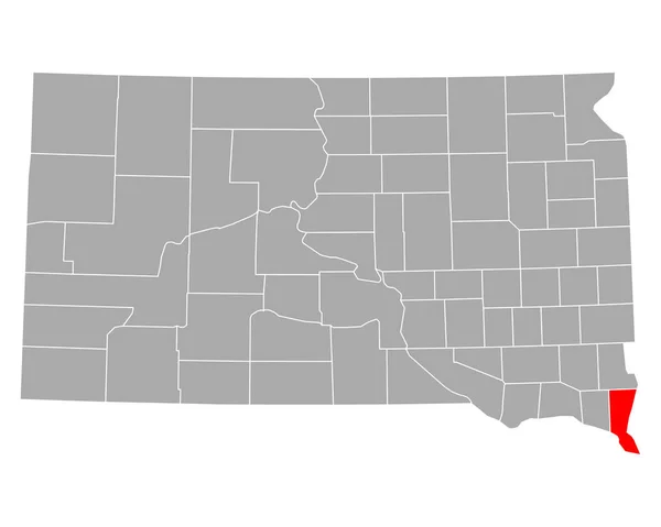 Mapa Union Dakota Del Sur — Vector de stock