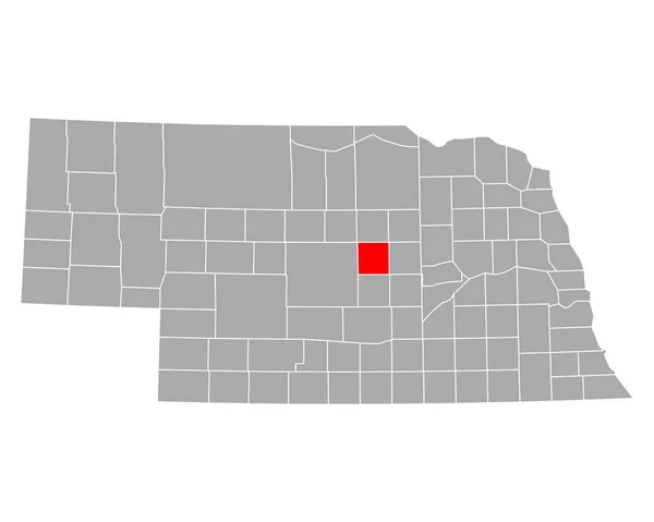 Mapa Valley Nebraska — Archivo Imágenes Vectoriales