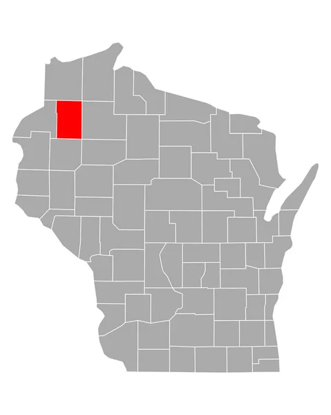 Mapa Waszyngtonu Wisconsin — Wektor stockowy