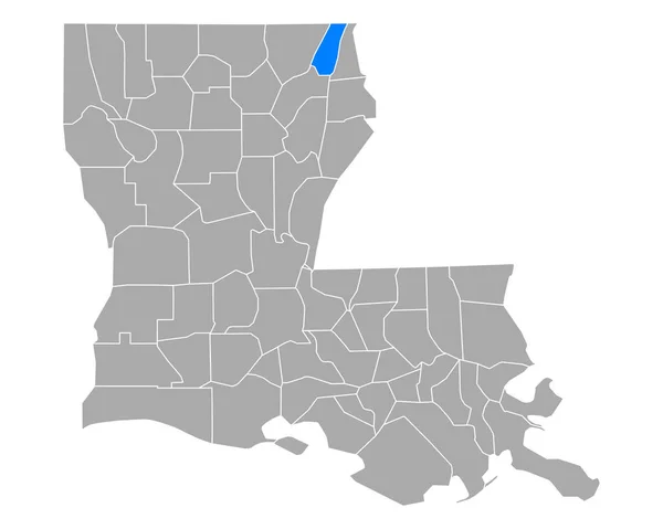 ルイジアナ州の西キャロル州地図 — ストックベクタ