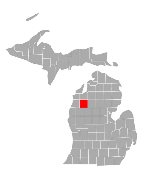 Map Wexford Michigan — Stock Vector