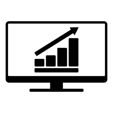 Çizelge ve ekran vektör illüstrasyonu