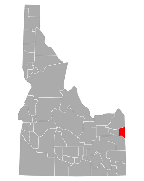 Mapa Teton Idaho — Archivo Imágenes Vectoriales