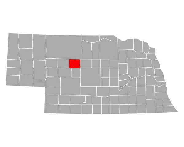 Mapa Thomas Nebraska — Archivo Imágenes Vectoriales