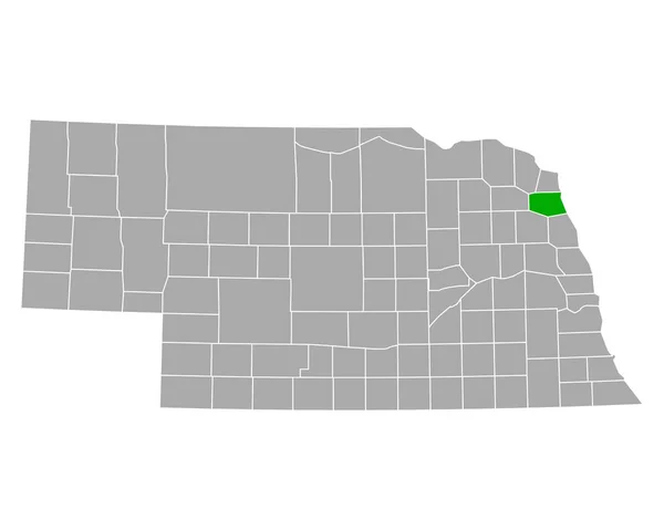 Mapa Thurston Nebraska — Vector de stock