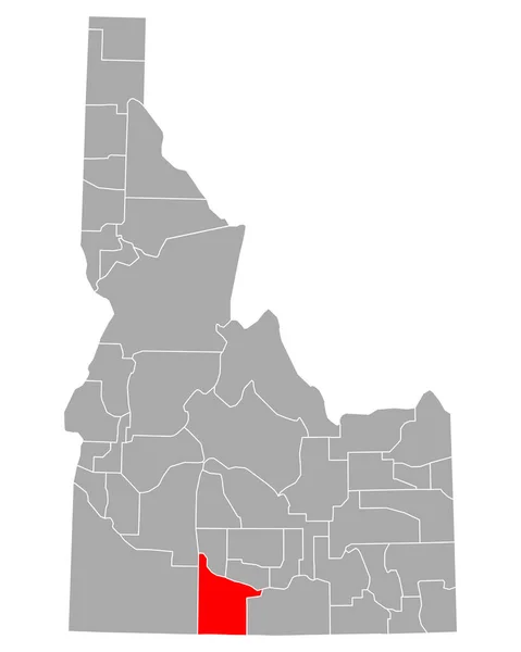 Mapa Twin Falls Idaho — Vector de stock