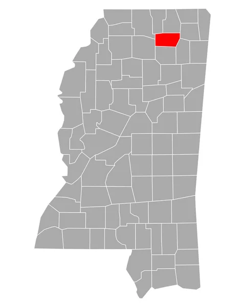 Kaart Van Unie Mississippi — Stockvector