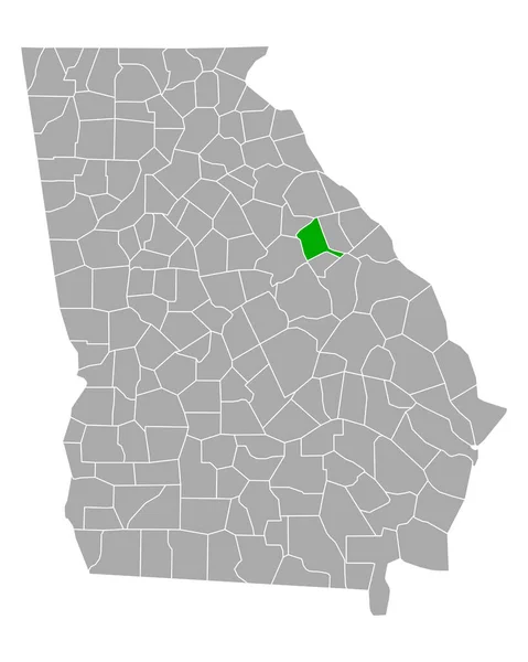 ジョージア州のウォーレン地図 — ストックベクタ