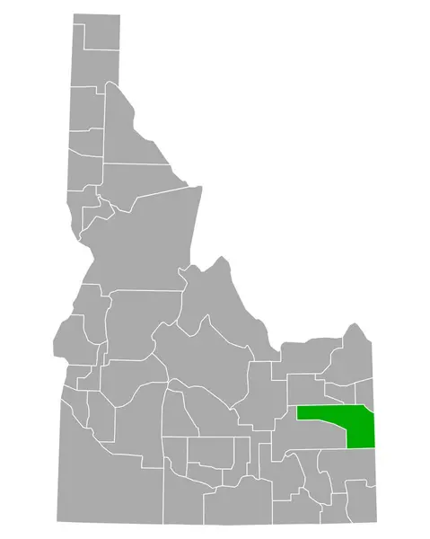Mapa Bonneville Idaho — Vector de stock