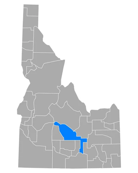 アイダホ州のブレイン地図 — ストックベクタ