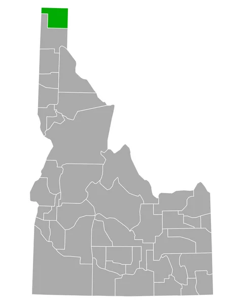 Mapa Fronteiras Idaho —  Vetores de Stock