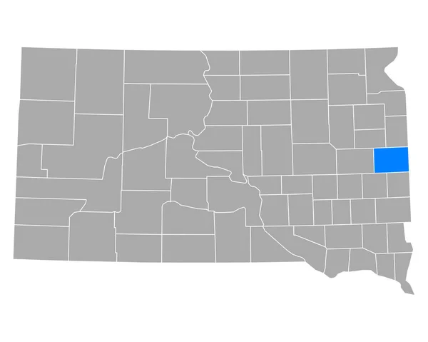 Mapa Brookings Dakota Południowa — Wektor stockowy