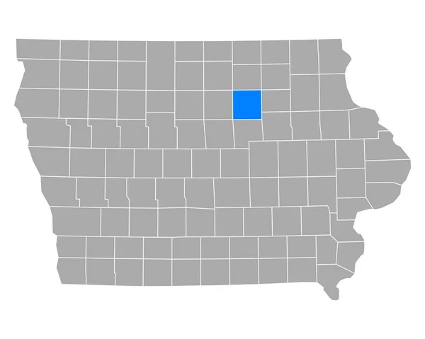 Mapa Açougues Iowa —  Vetores de Stock