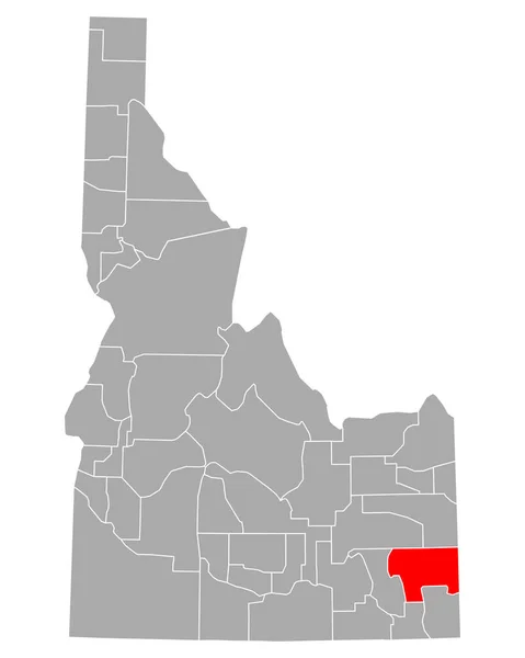 Mapa Caribou Idaho — Vector de stock