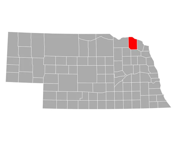 Mapa Cedar Nebraska — Archivo Imágenes Vectoriales