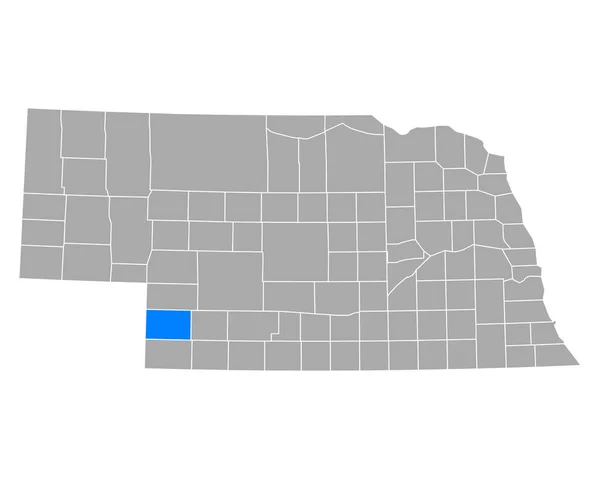 Mapa Chase Nebrasce — Wektor stockowy