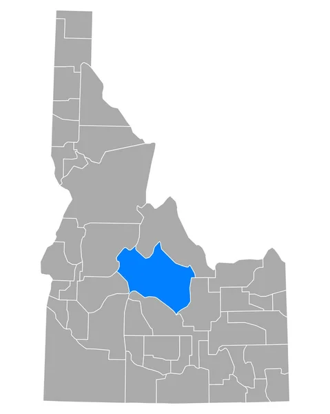 Map Custer Idaho — Stock Vector